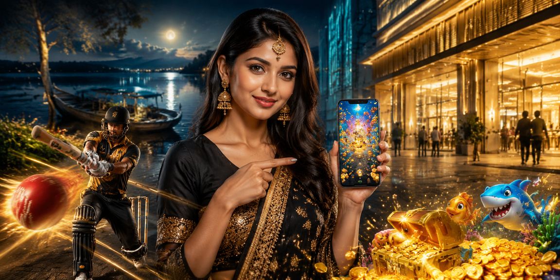 সুন্দরবনের পটভূমিতে একজন ভিআইপি সদস্য ক্রিকেট বেটিং উপভোগ করছেন